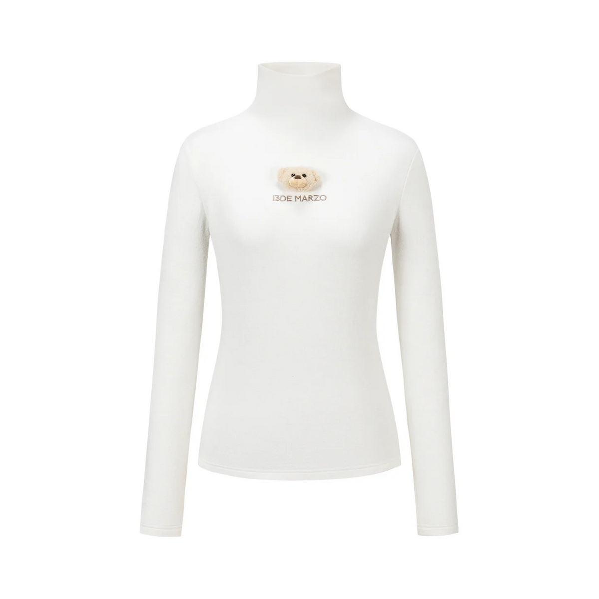 13DE MARZO Knit Turtleneck Base Layer Beige