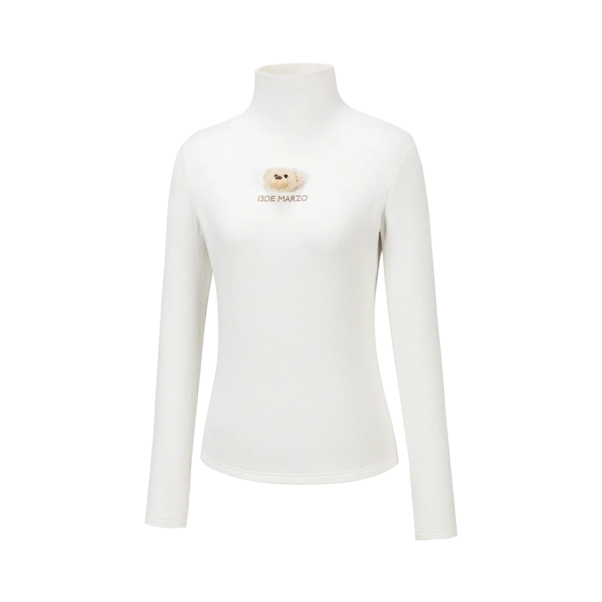 13DE MARZO Knit Turtleneck Base Layer Beige