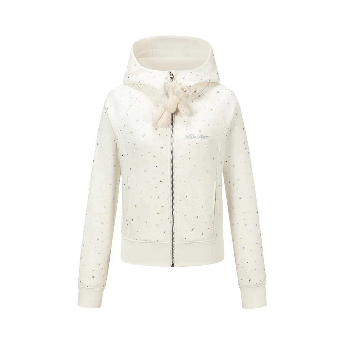 13DE MARZO Galaxy Spark Slim Fit Hoodie Beige