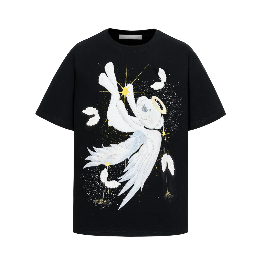 13DE MARZO Angel Devil Bear T-Shirt Black