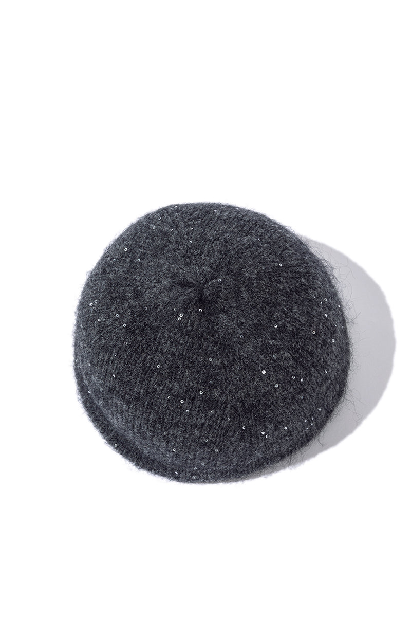13DE MARZO Bear Sparkle Beanie Dark Grey