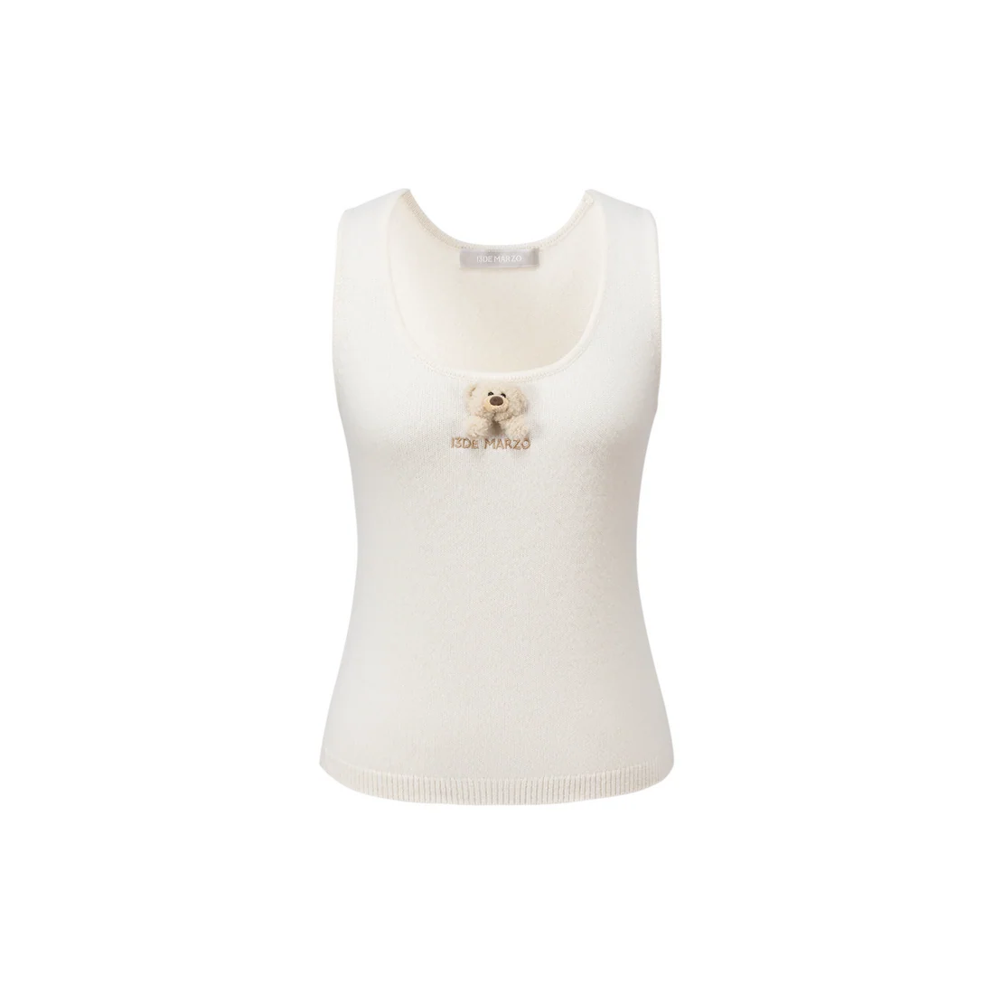 13DE MARZO Doozoo Knit Vest Beige