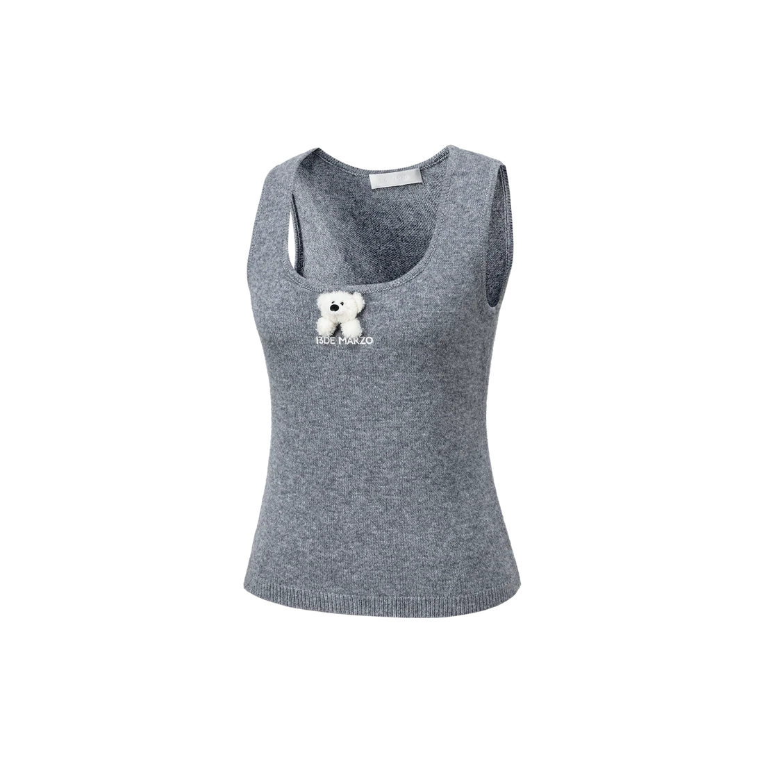 13DE MARZO Doozoo Knit Vest Grey