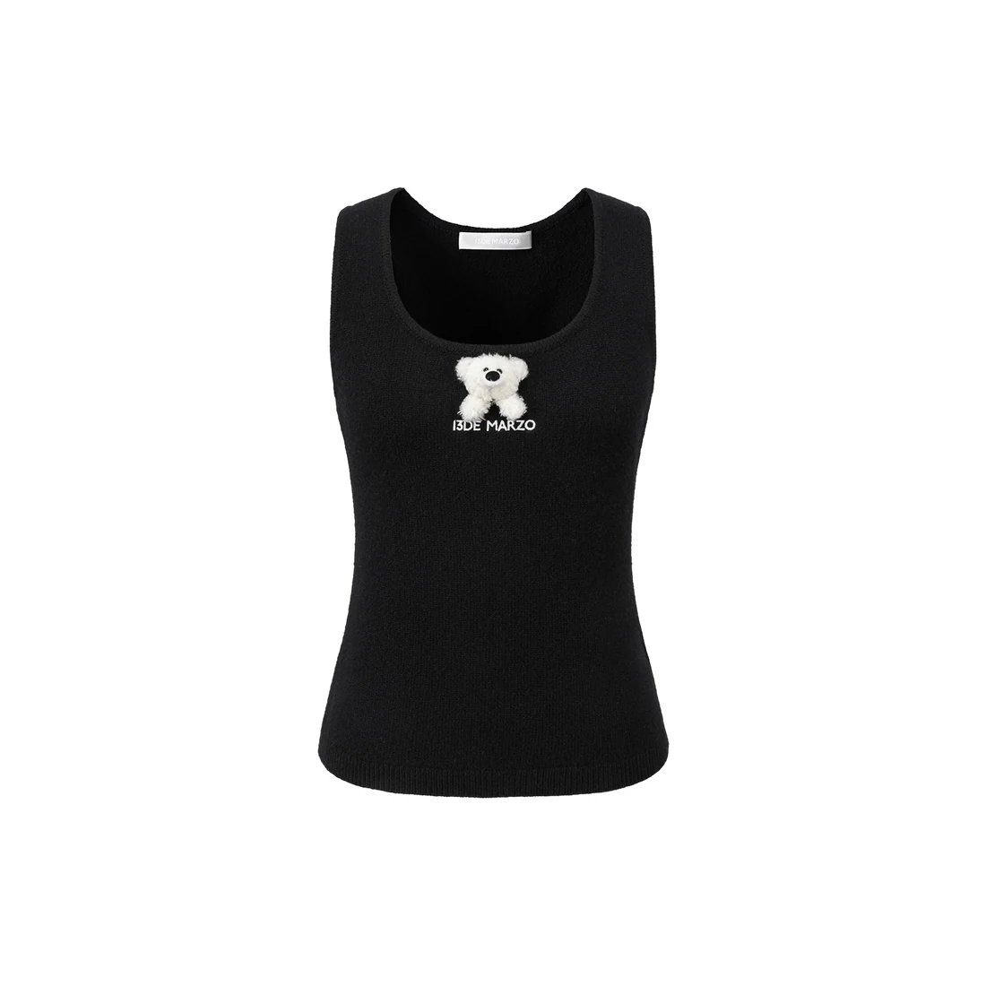 13DE MARZO Doozoo Knit Vest Black