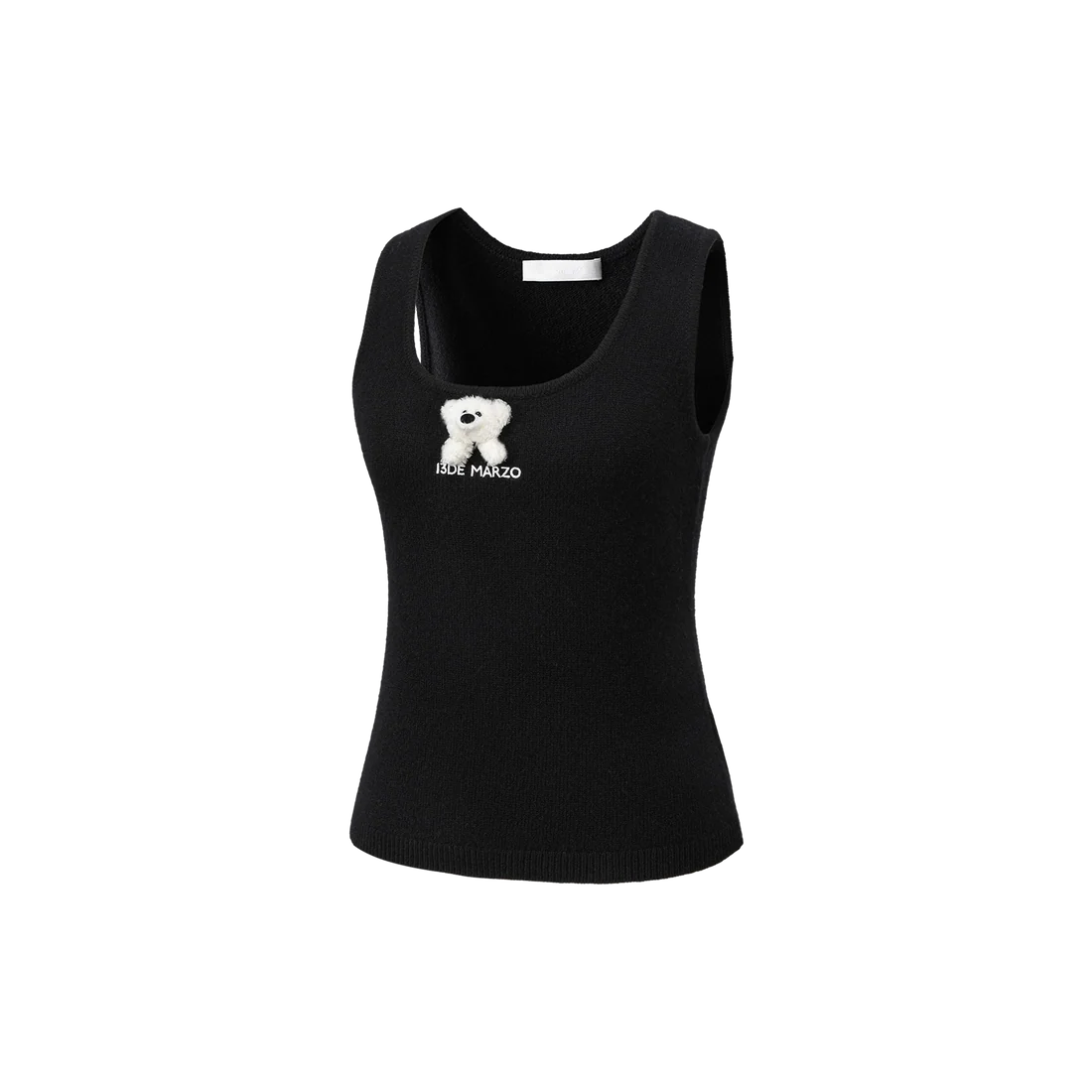 13DE MARZO Doozoo Knit Vest Black
