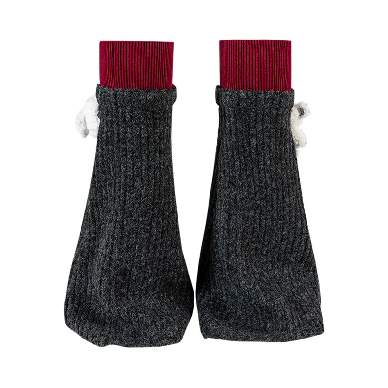 Harry Potter × 13DE MARZO Hedwig Hogwarts Bear Leg Warmer - Grey