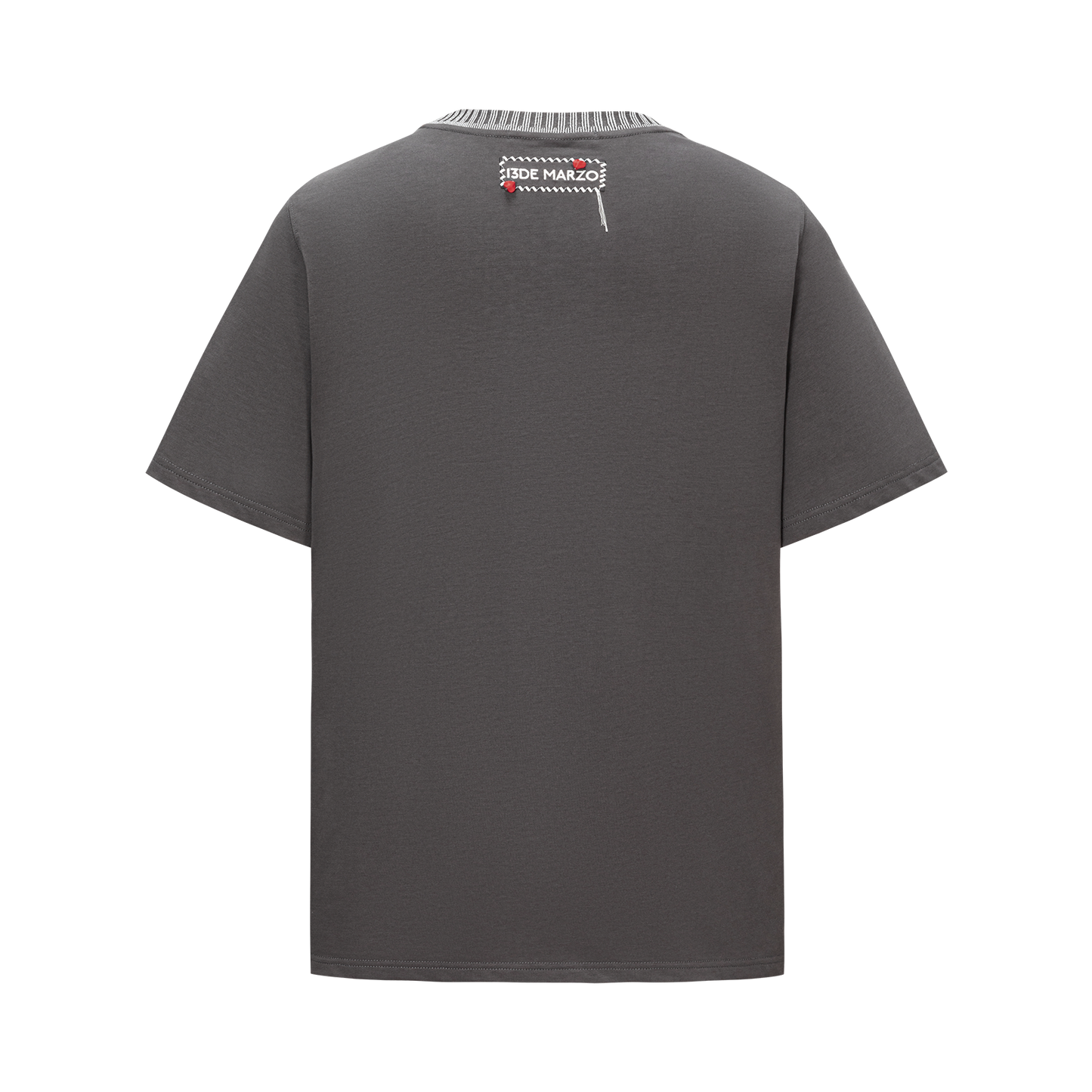 13DE MARZO Rocking Horse Print T-shirt Dark Grey