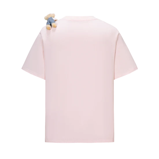 13DE MARZO Carousel Bear Printed T-shirt Pink