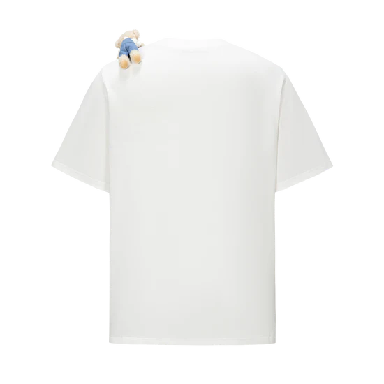 13DE MARZO Carousel Bear Printed T-shirt White
