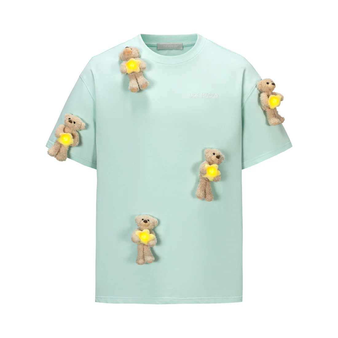 13DE MARZO Lumi Star Bear T-shirt Mint Green