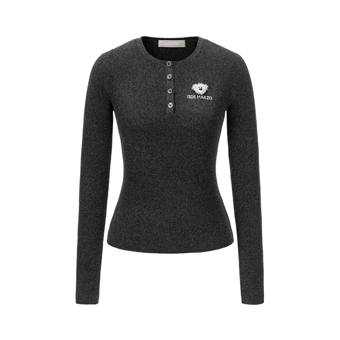 13DE MARZO Doozoo Knit Undershirt  Black