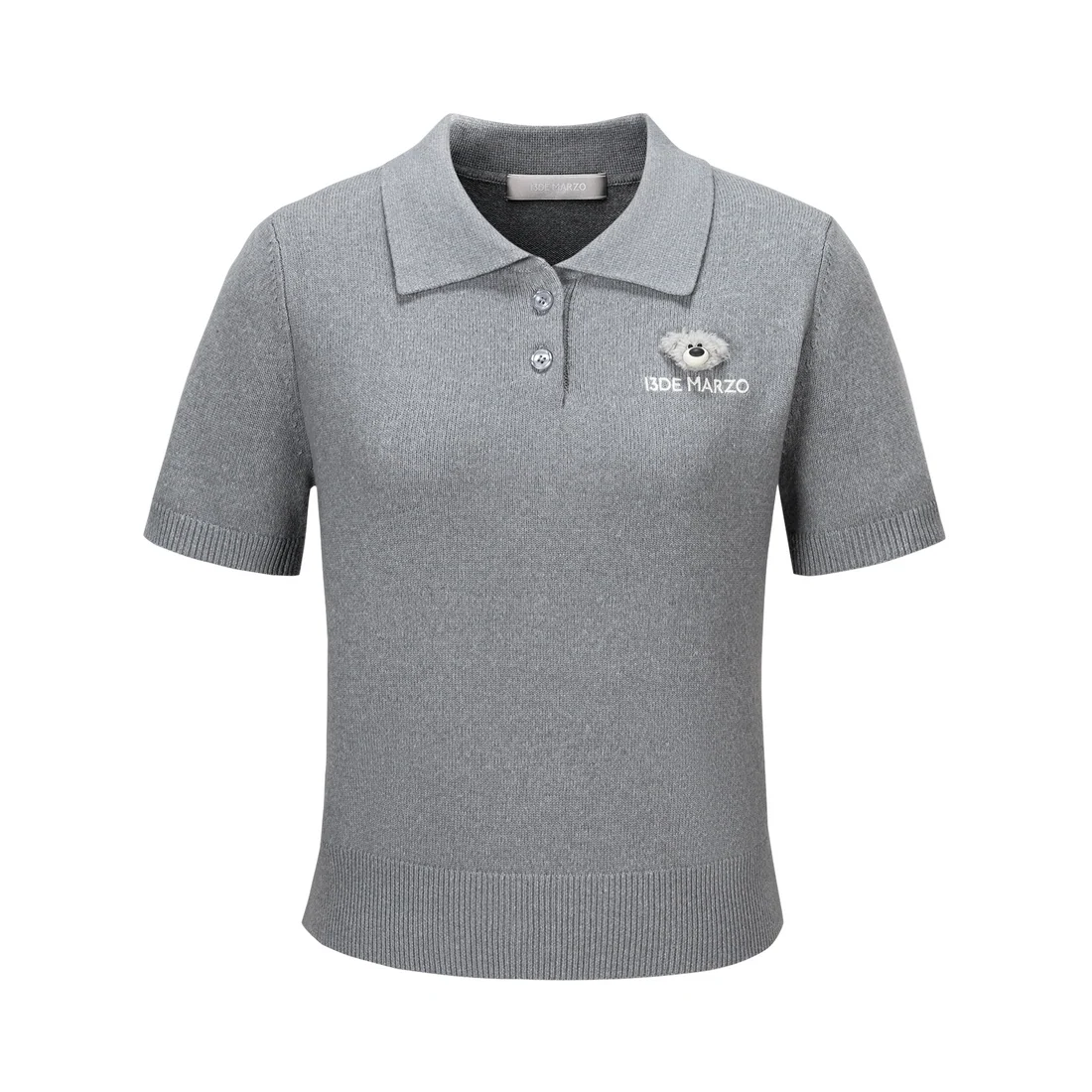 13DE MARZO Doozoo Polo Tee Grey