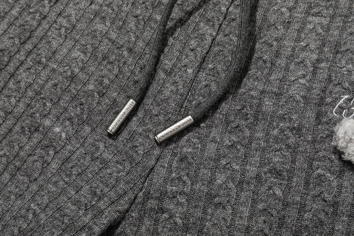 13DE MARZO Mini Bear Knit Trousers Grey