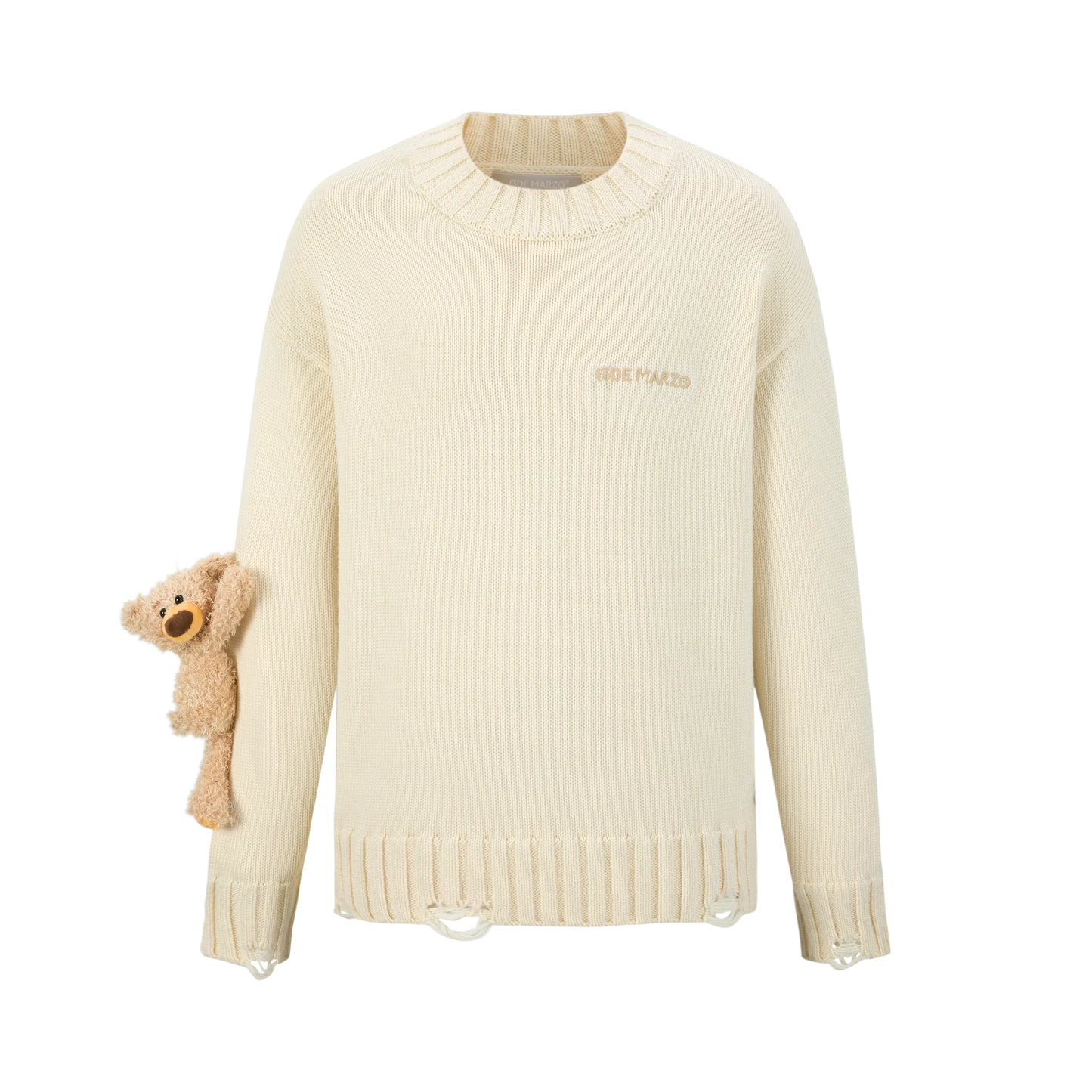 13DE MARZO DOOZOO BASE CREWNECK SWEATER WHITE