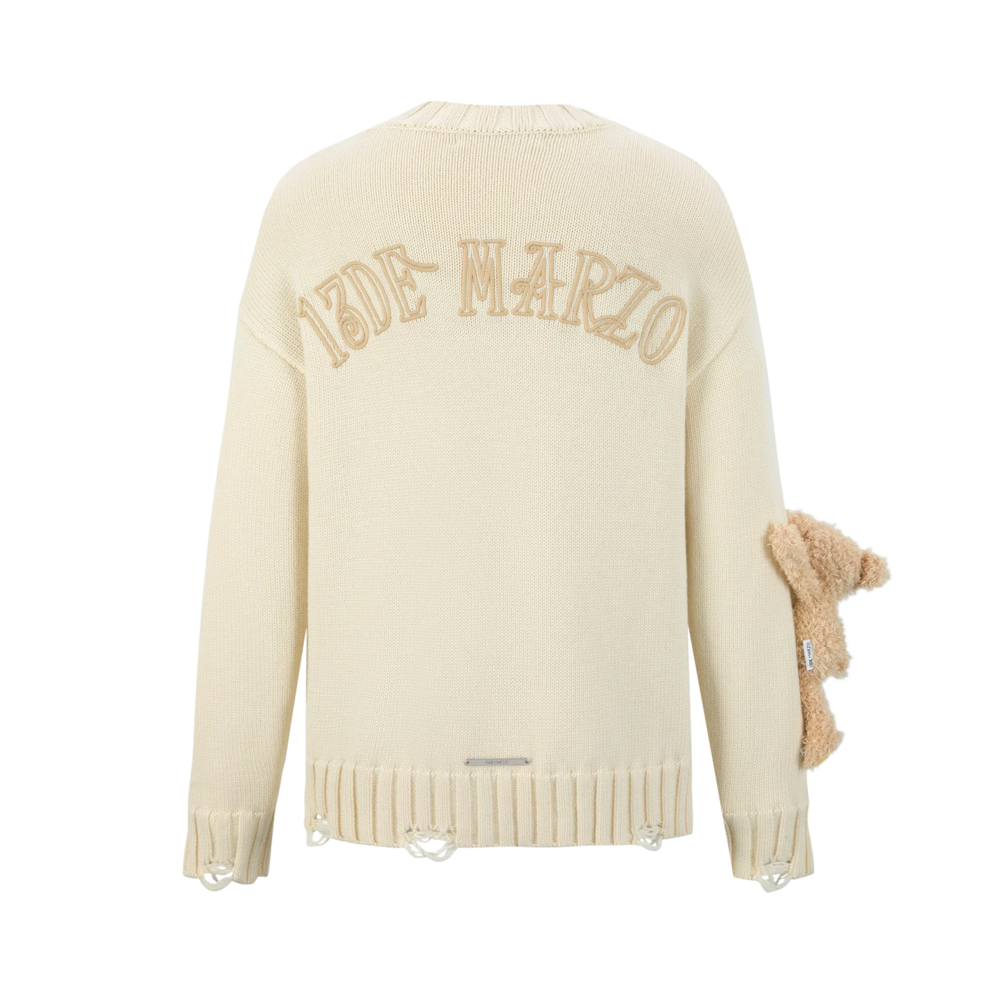 13DE MARZO DOOZOO BASE CREWNECK SWEATER WHITE