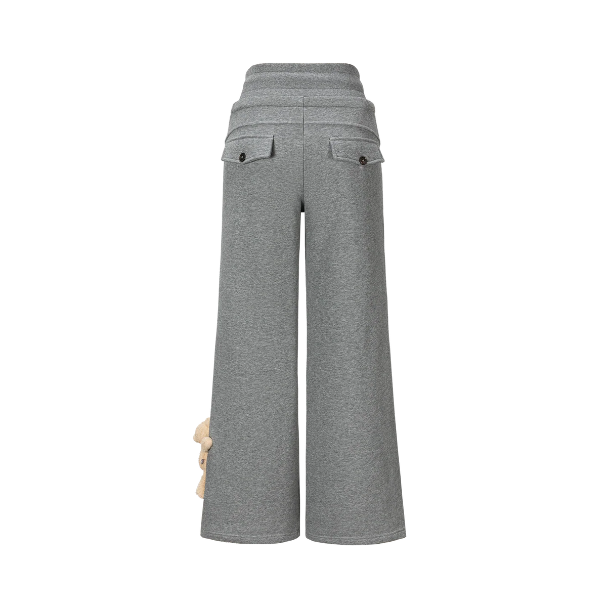 13DE MARZO Snow Bear Micro Flare Sweatpants Grey