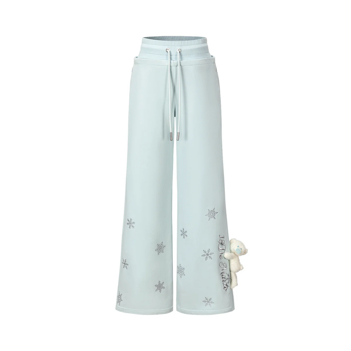 13DE MARZO Snow Bear Micro Flare Sweatpants Blue