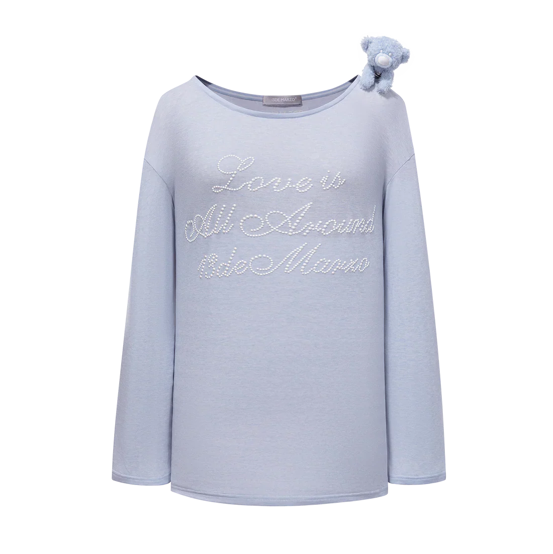 13DE MARZO Embellished Sheer Layering Top
