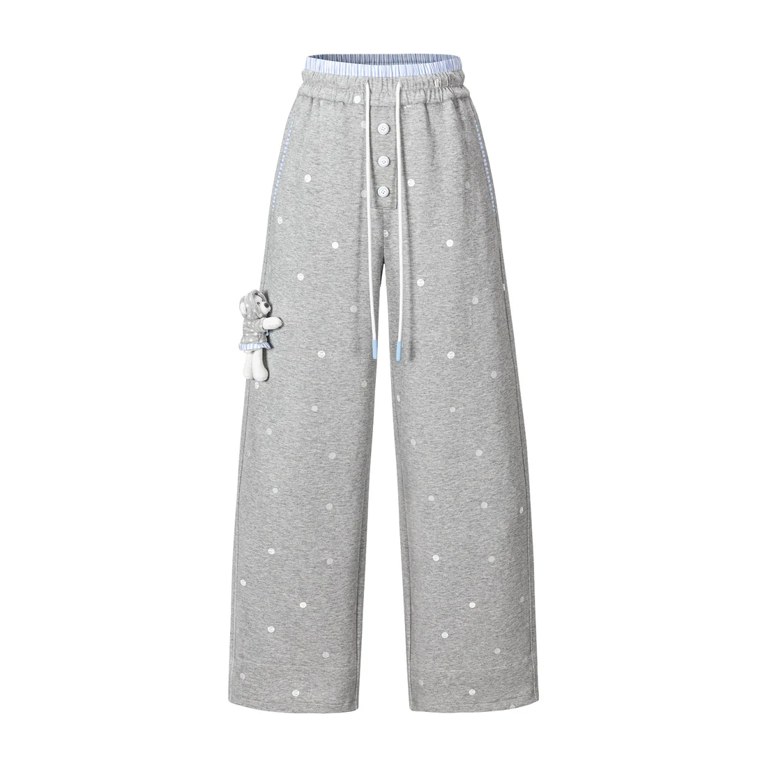 13DE MARZO Patchwork Polka Dot Sweatpants