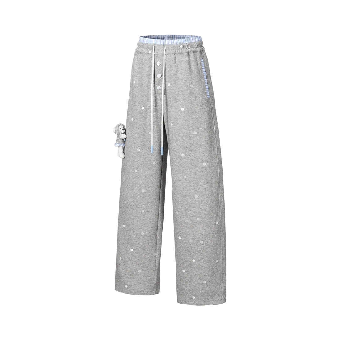 13DE MARZO Patchwork Polka Dot Sweatpants