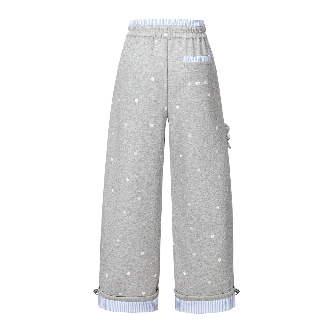 13DE MARZO Patchwork Polka Dot Sweatpants