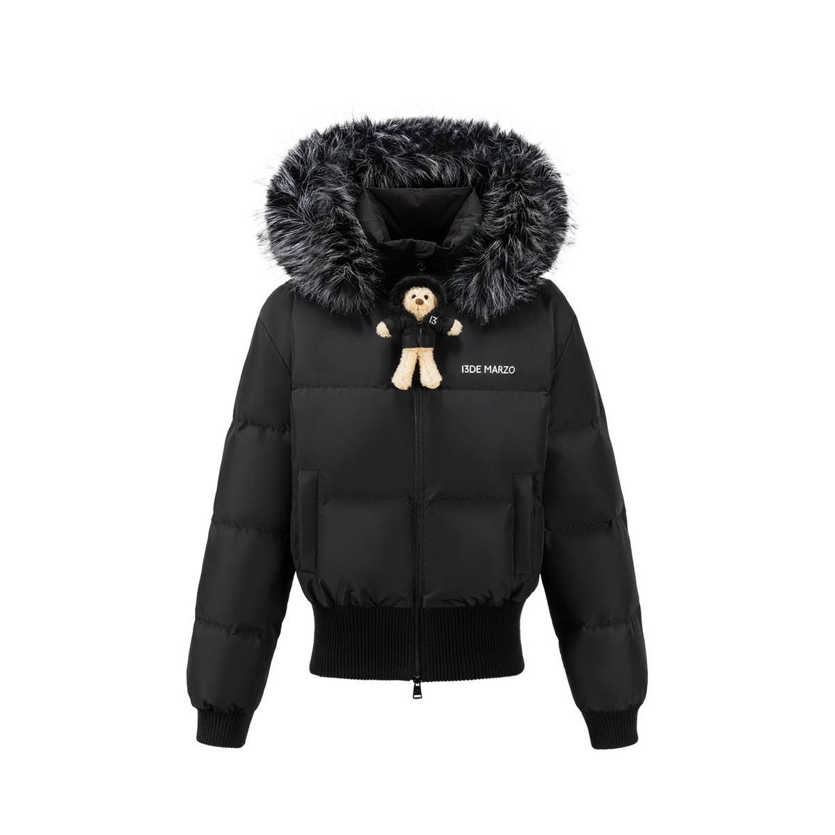 13DE MARZO Doozoo Short Down Jacket Black