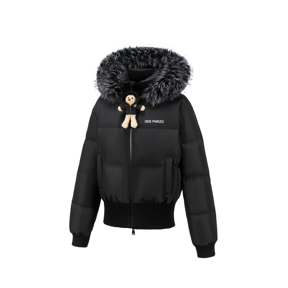 13DE MARZO Doozoo Short Down Jacket Black