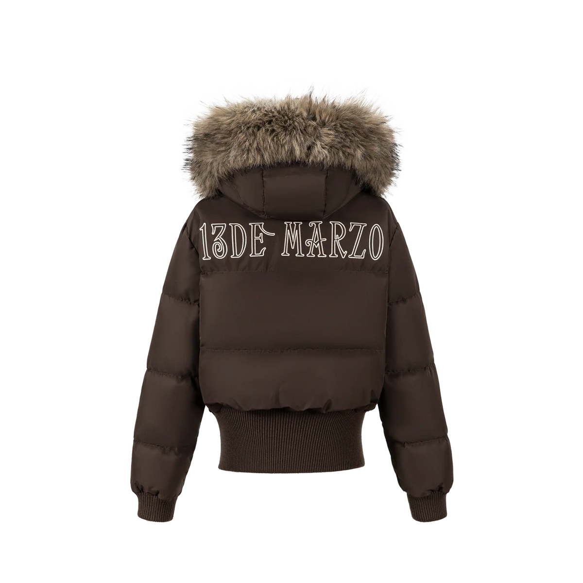 13DE MARZO Doozoo Short Down Jacket Brown