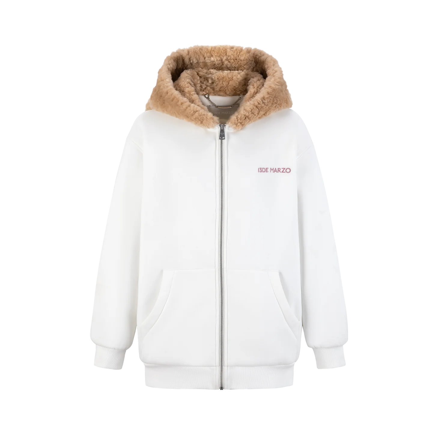 13DE MARZO BEAR ZIP FUZZY HOODIE