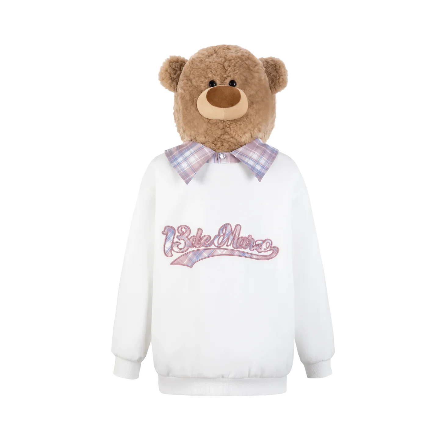 13DE MARZO BEAR ZIP FUZZY HOODIE