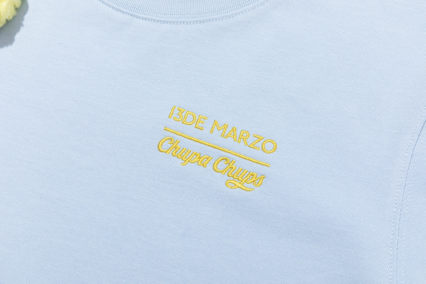 13DE MARZO Bear Print with Rhinestone T-shirt Blue