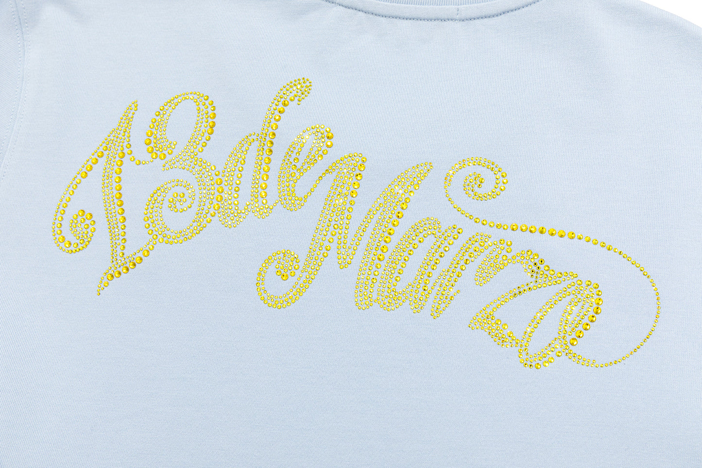 13DE MARZO Bear Print with Rhinestone T-shirt Blue