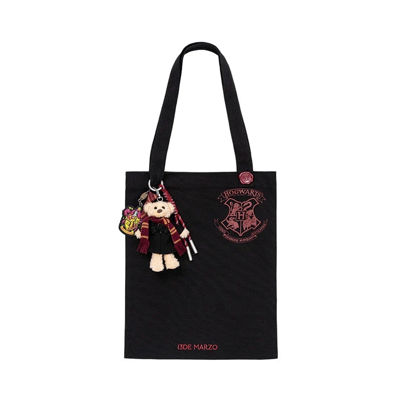 Harry Potter × 13DE MARZO Hogwarts Four Houses Bear Bag - Black