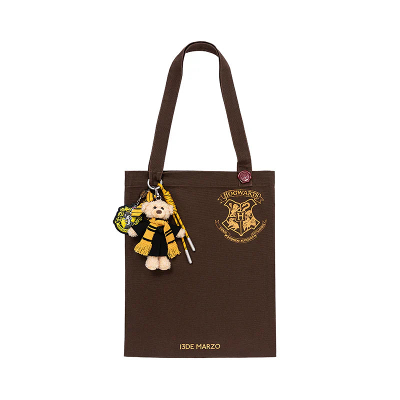 Harry Potter × 13DE MARZO Hogwarts Four Houses Bear Bag - Brown