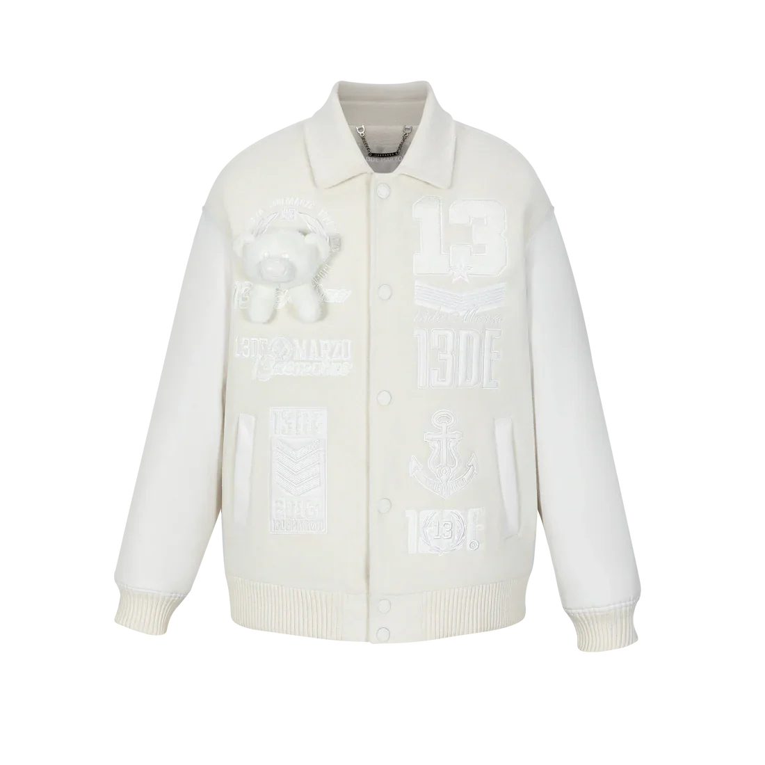 13DE MARZO BEAR MULTI BADGE JACKET