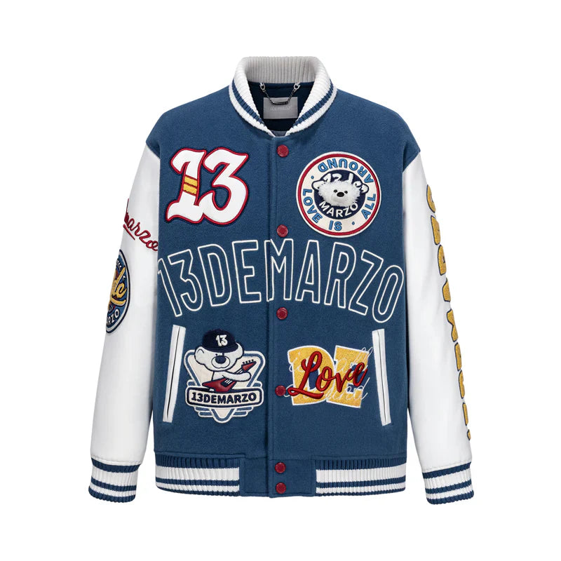 13DE MARZO Doozoo Retro Instruments Baseball Jacket