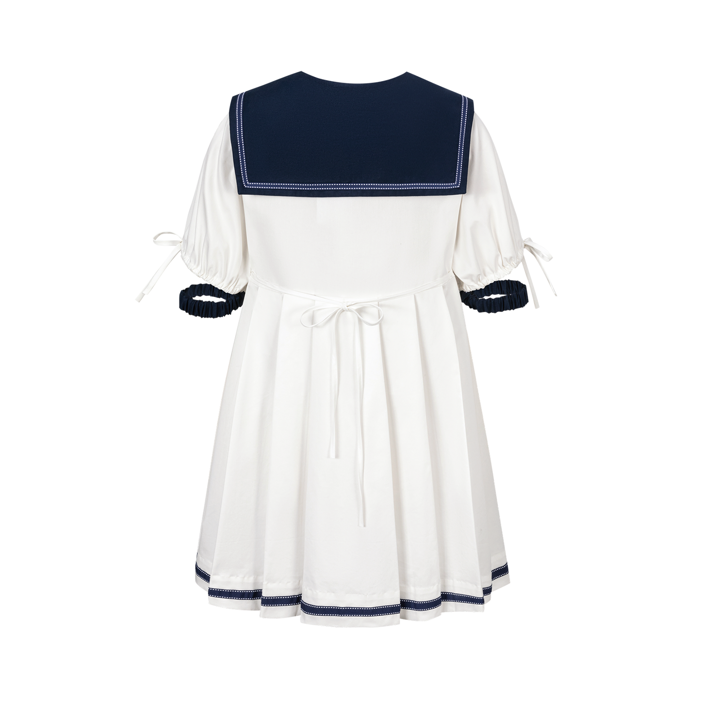 13DE MARZO Nautical Style Pleated Dress