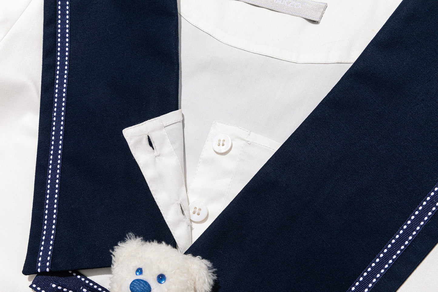 13DE MARZO Nautical Style Pleated Dress
