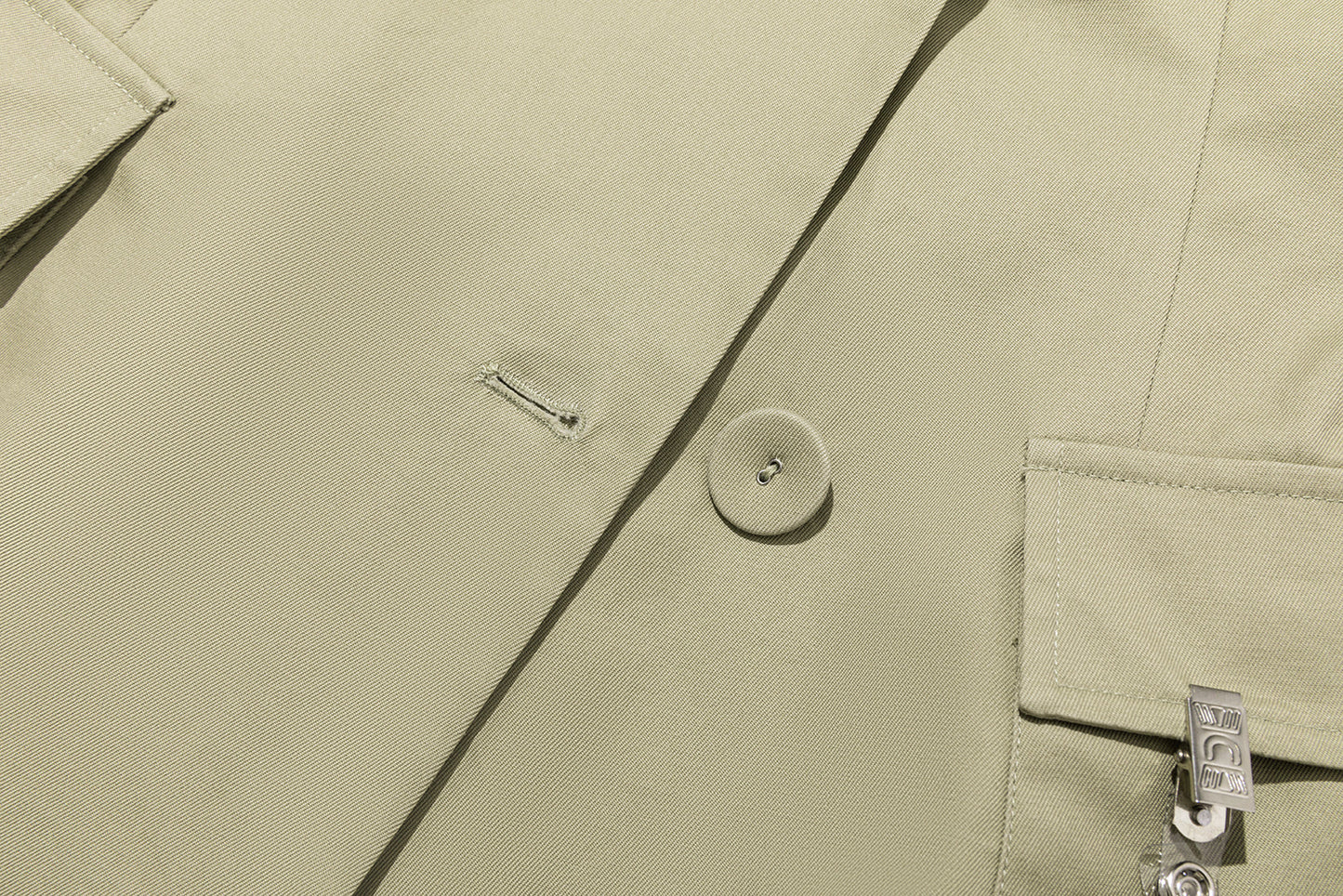 13DE MARZO Two-piece Style Blazer with Badge Dress Khaki