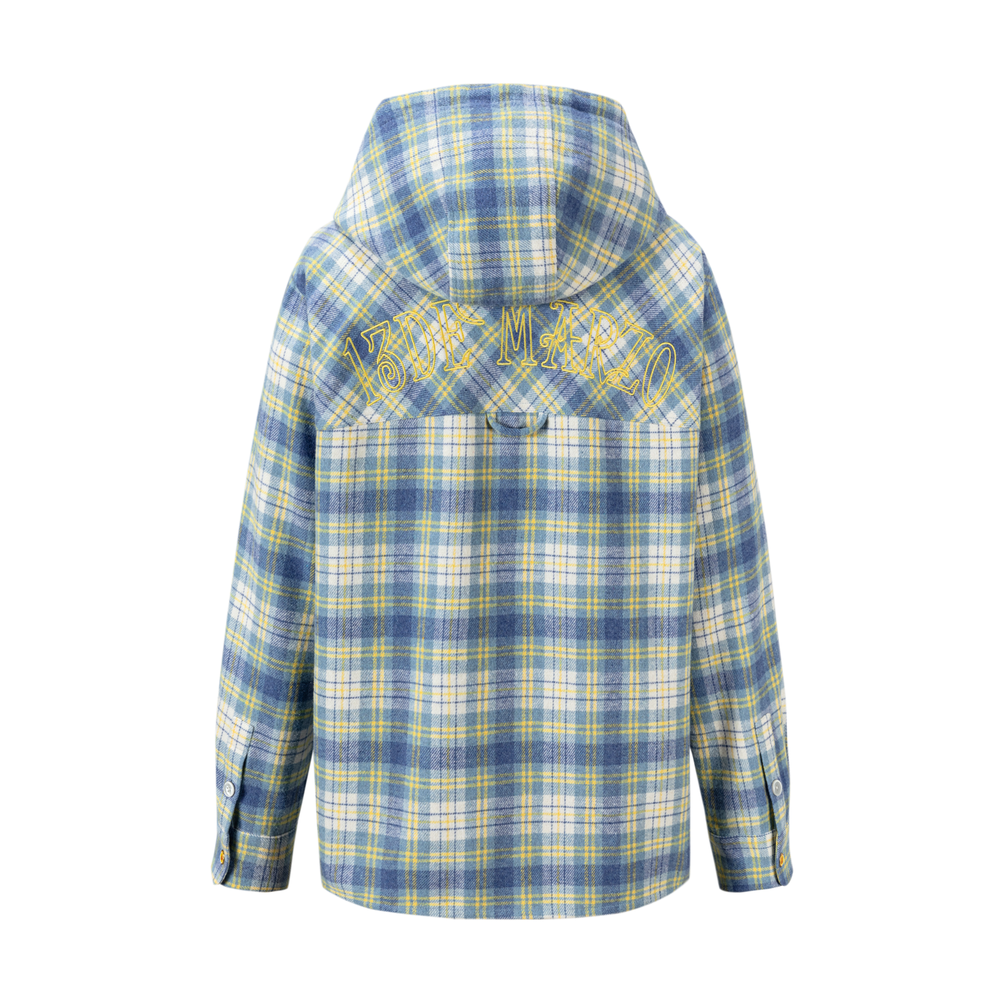 13DE MARZO Lollipop Hooded Shirt Jacket Blue