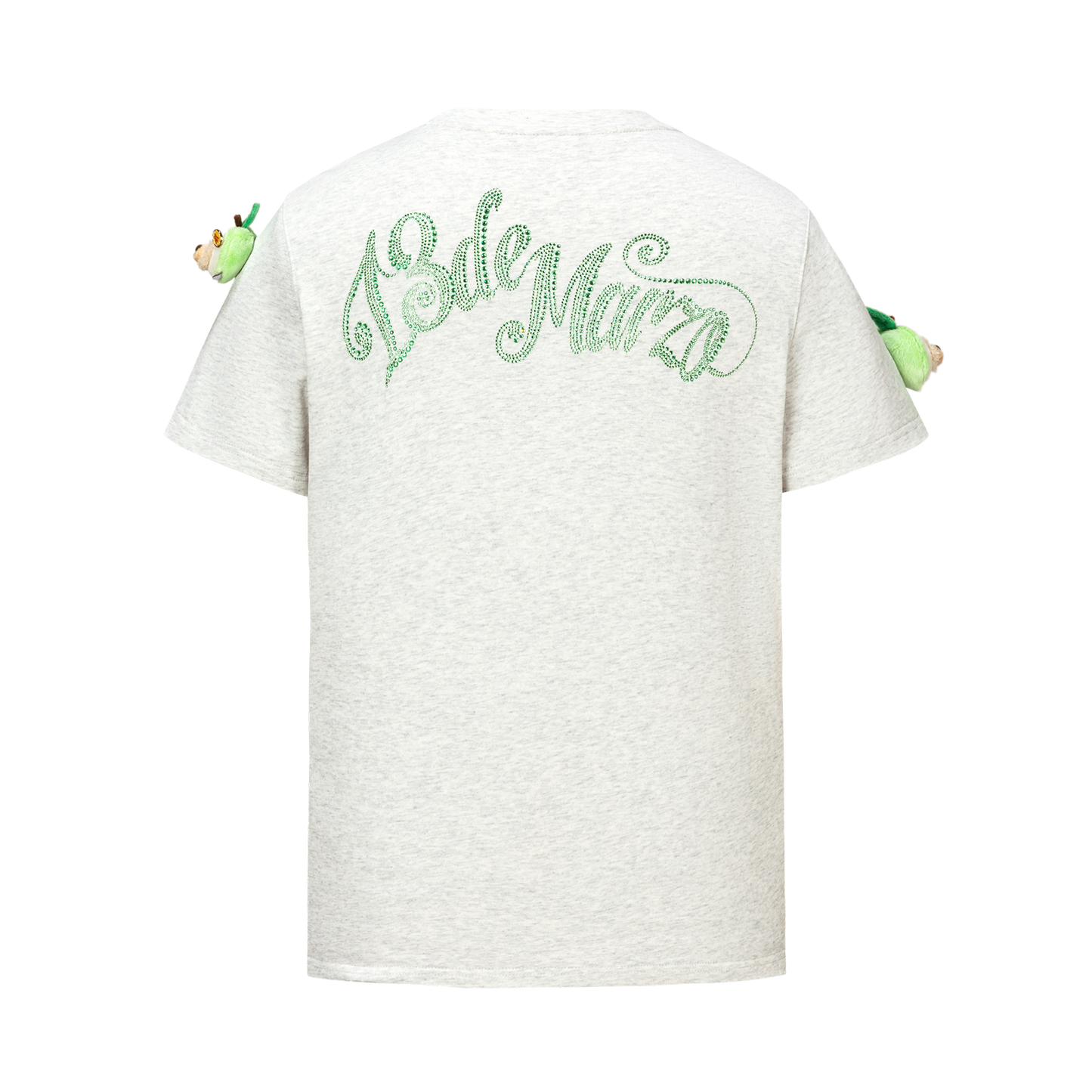 13DE MARZO Bear Print with Rhinestone T-shirt Grey