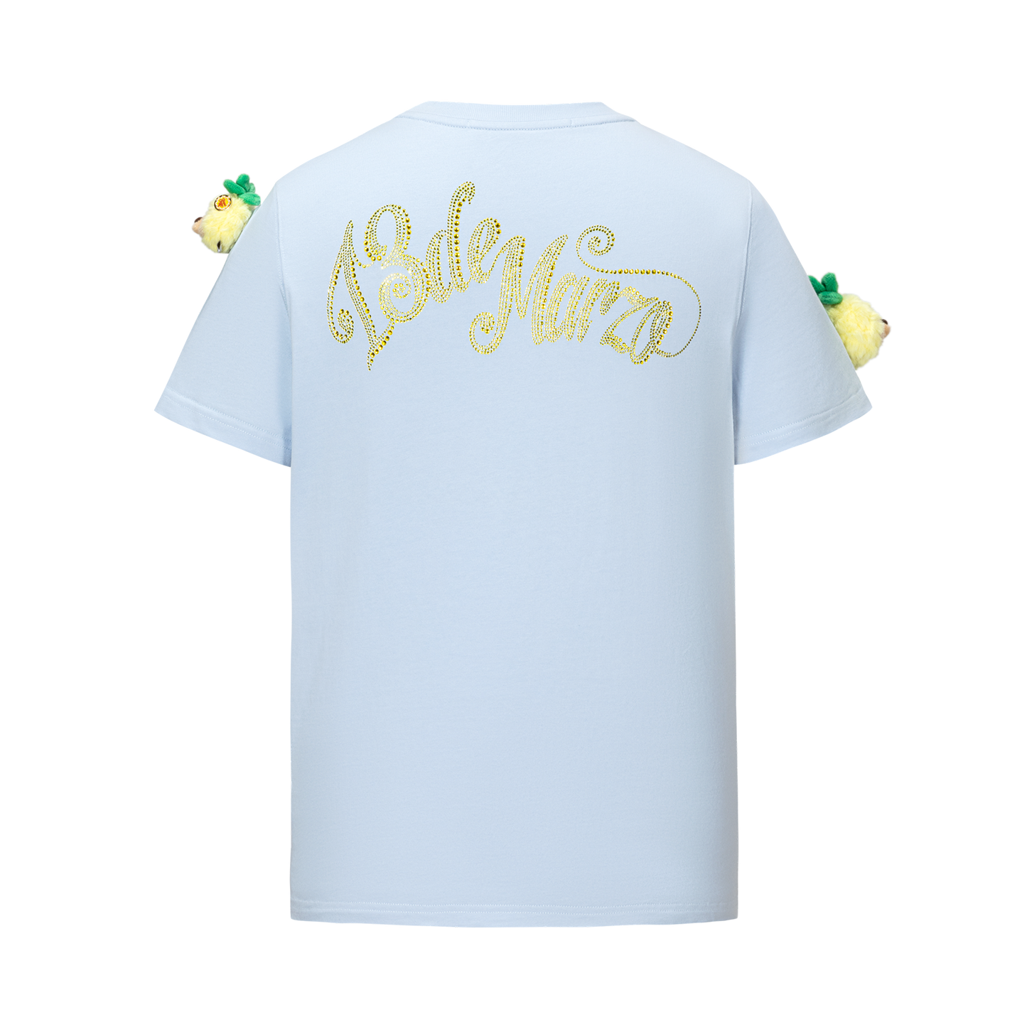 13DE MARZO Bear Print with Rhinestone T-shirt Blue