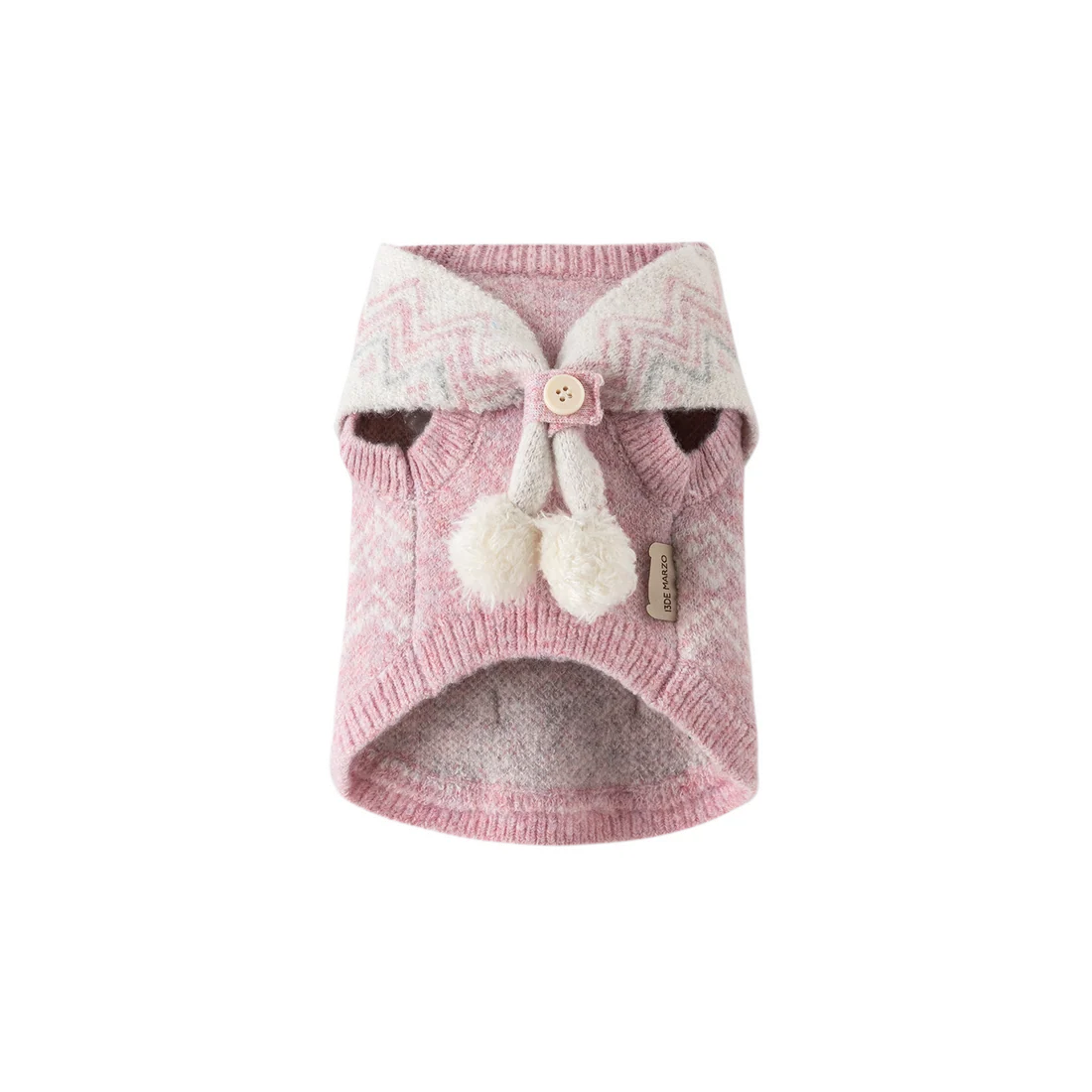13DE MARZO Pet Cape Sweater Pink