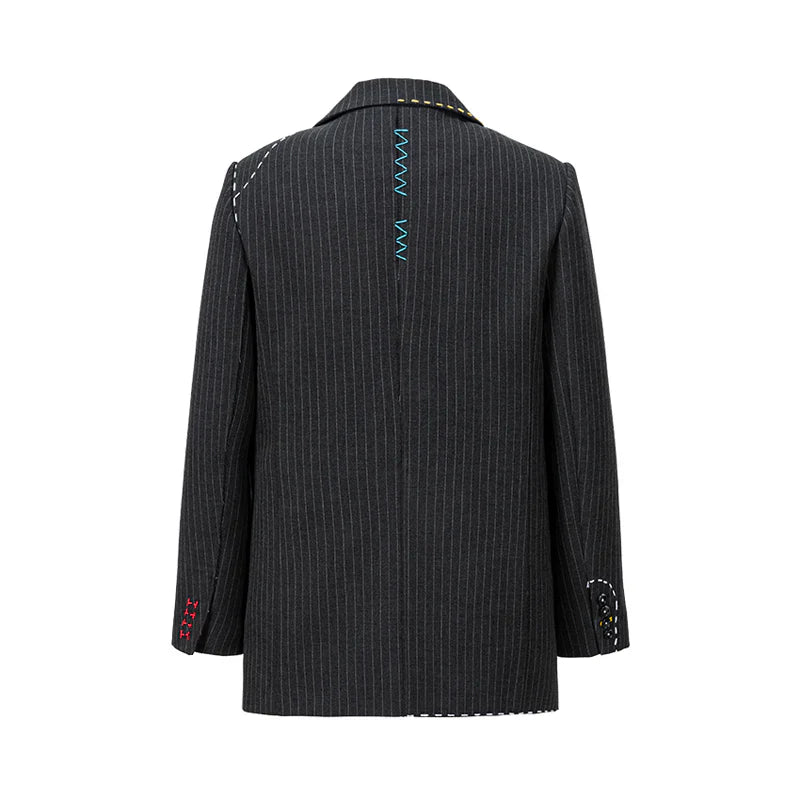 13DE MARZO Tailor Bear Patch Suit - Dark Grey