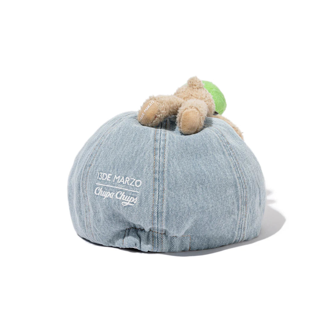 13DE MARZO Chain Detail Beret Blue