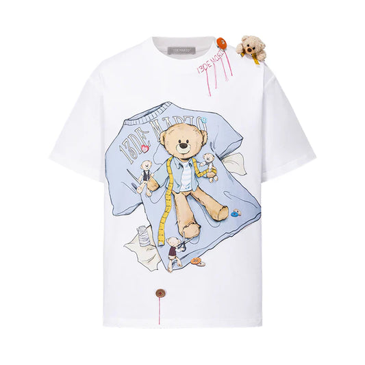 13DE MARZO Tailor Bear Printing T-shirt
