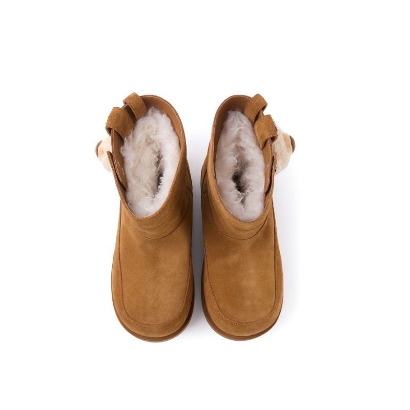 13DE MARZO Logo Snow Boots Khaki