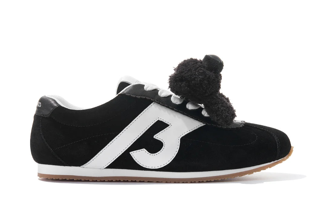 13DE MARZO Casual Retro Jogging Shoes Black
