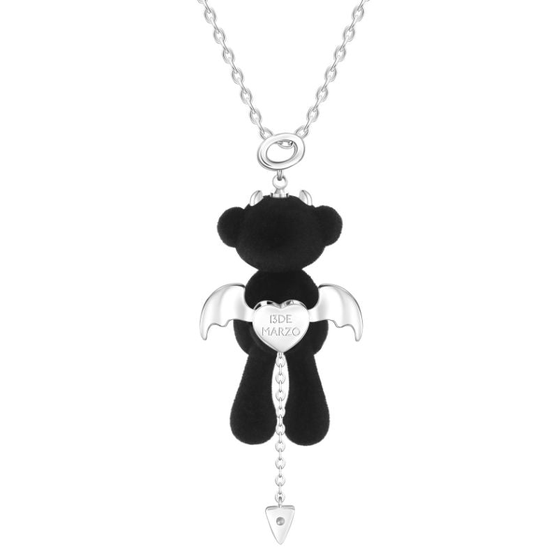 13DE MARZO Bear Demon Zircon Necklace