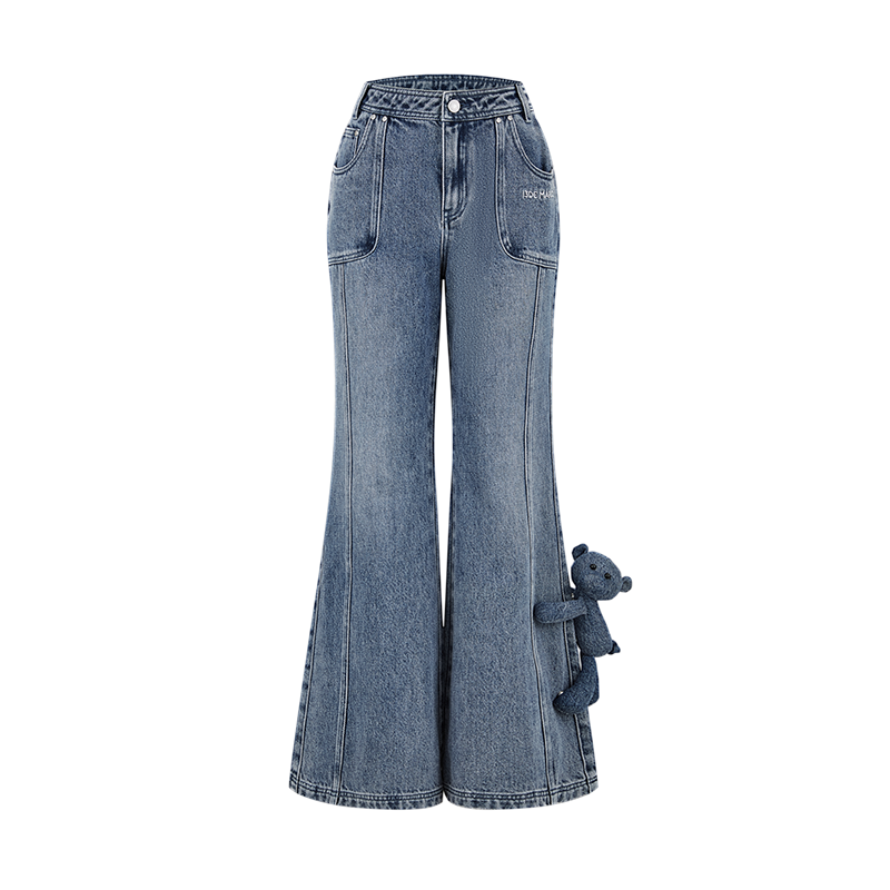 13DE MARZO Distruction Bear Jeans Blue